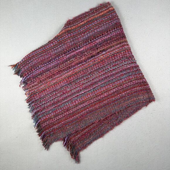 Margrit Laman Italy Knit Shawl Women’s One Size Multicolor Art To Wear Handwoven - Picture 9 of 16